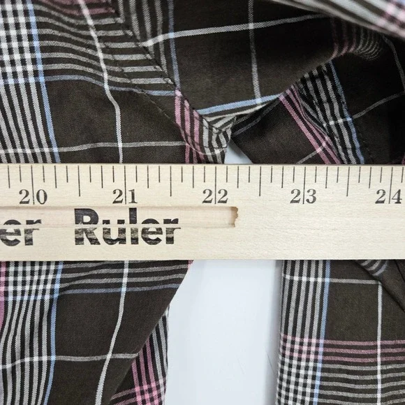 Roper Shirt Mens Medium Pearl Snap Western Plaid Long Sleeve‎ Rodeo - Picture 6 of 10
